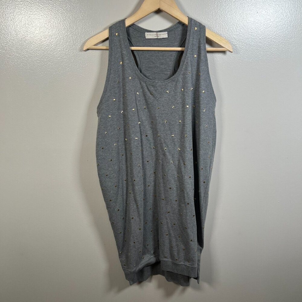 Stella McCartney Mini Tank Dress Size 40 US Medium Gold Polka Dots Sleeveless